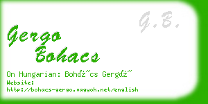 gergo bohacs business card